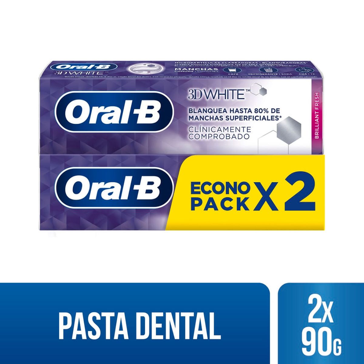 ORAL B - Crema Dental Oral-b 3d White X 90g X 2und