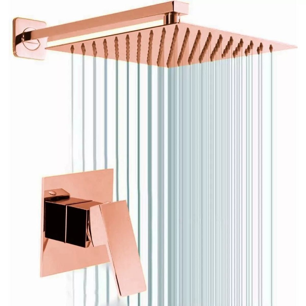 GENERICO - Kit Regadera 30cm Rose Intense Mezclador Perfección Tames Oro
