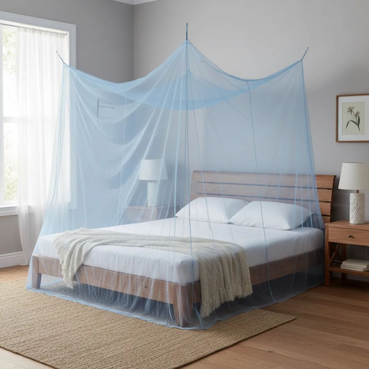 IKSA - Toldillo Mosquitero Cama Sencilla Azul