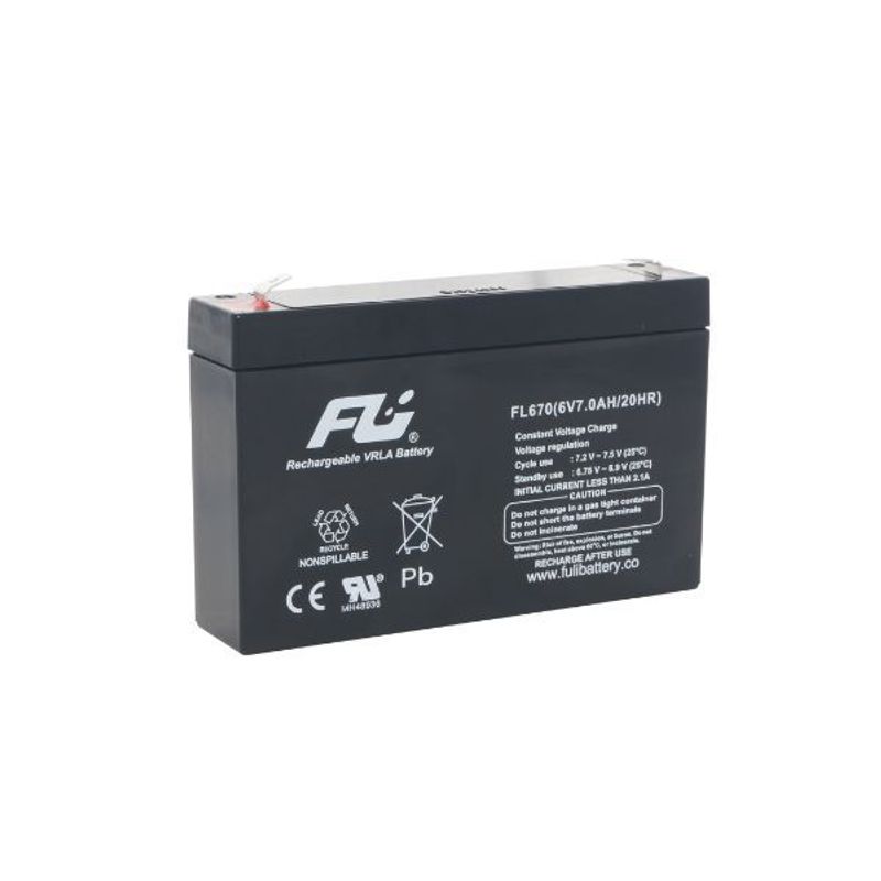FULIBATTERY - Baterías Sellada 6V-7AH Fulibattery