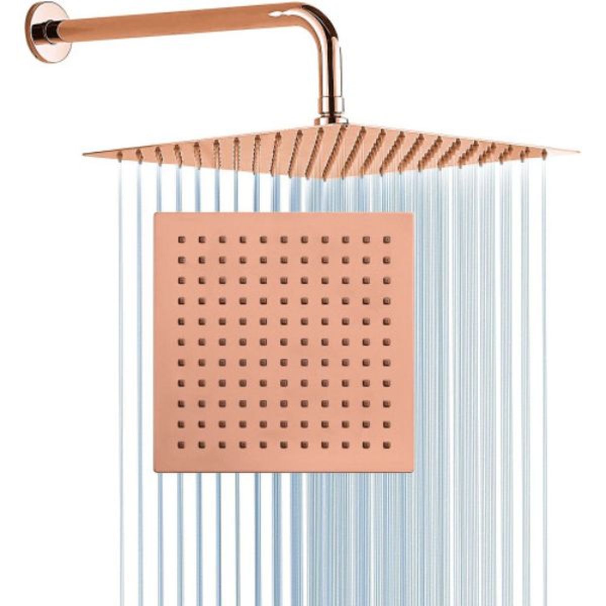 GENERICO - Ducha Regadera Anticalcarea 20cm Oro Rosa Tames Md