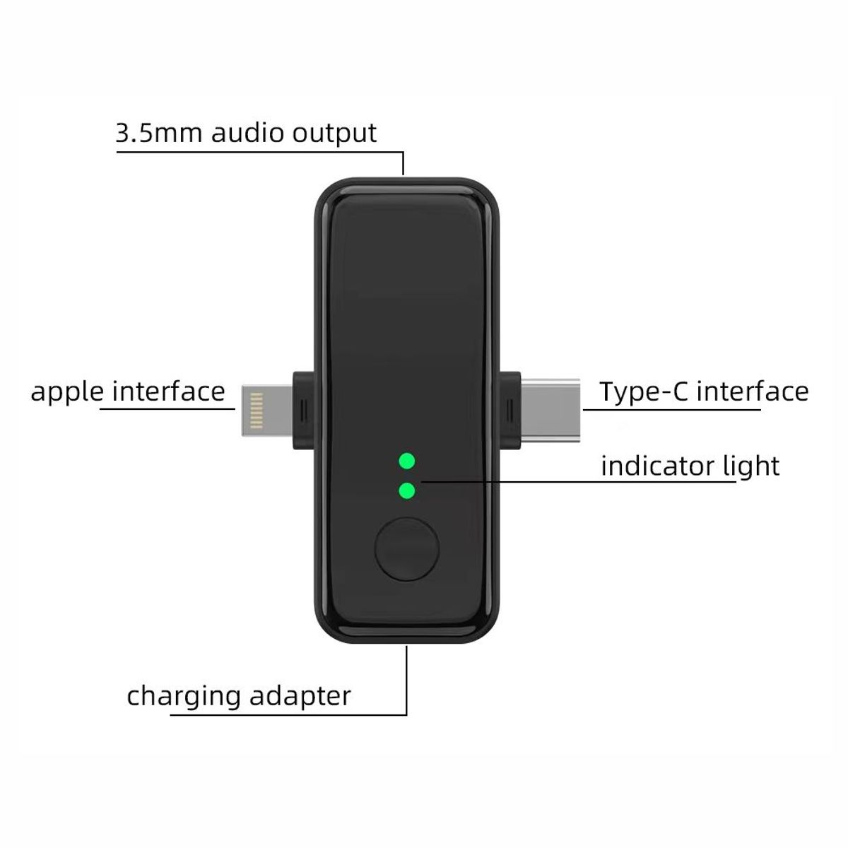 GENERICO - Micrófono De Solapa Inalambrico Doble Para ¡Phone Y Android