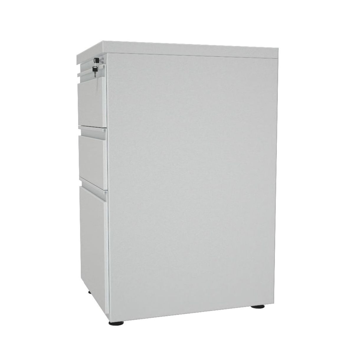 GENERICO - Archivador metálico 2 cajones y 1 gaveta Con Tapa color Blanco