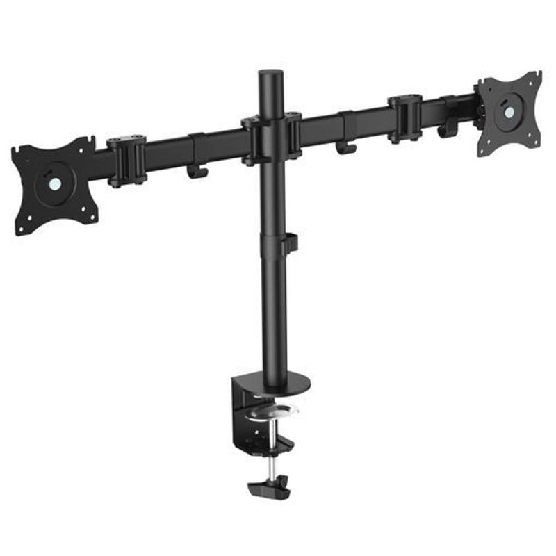 GENERICO - Soporte Doble Escritorio Base Mesa Para Monitor 17 A 32