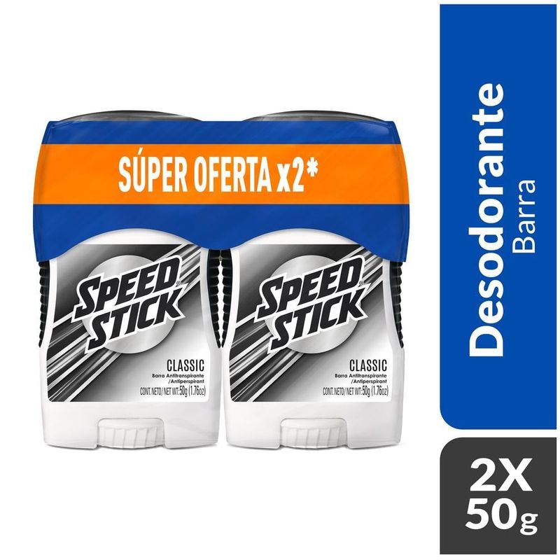 SPEED STICK - Desodorante Hombre Speed Stick Classic Barra 2x50gr.---