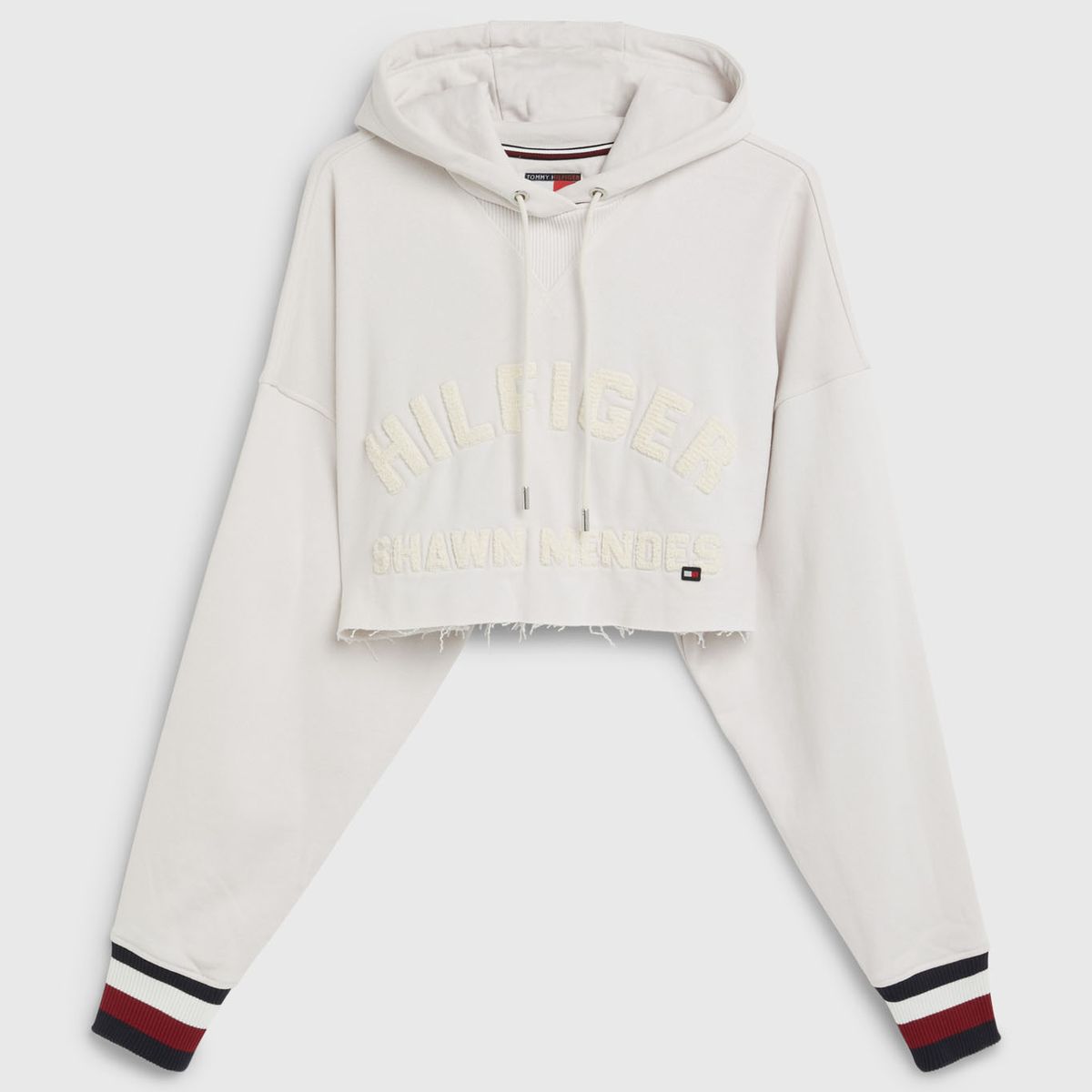 TOMMY HILFIGER - Hoodie Cropped Con Capucha Tommy Hilfiger X Shawn Mendes Mujer Blanco Tommy Hilfiger
