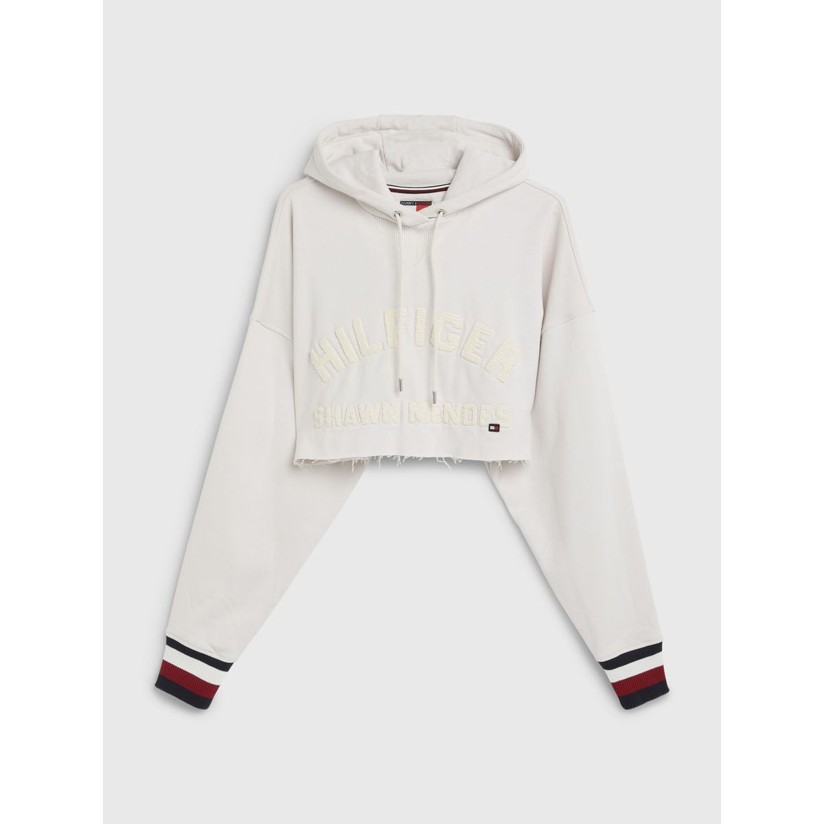TOMMY HILFIGER - Hoodie Cropped Con Capucha Tommy Hilfiger X Shawn Mendes Mujer Blanco Tommy Hilfiger