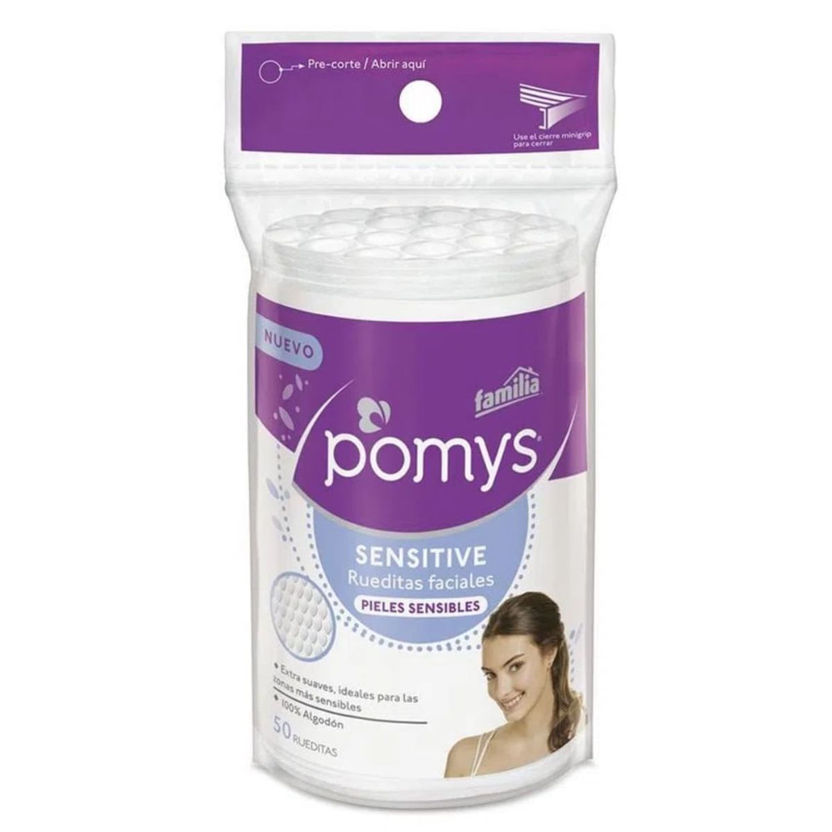 POMYS - Rueditas Faciales Pomys Sensitive X 50und