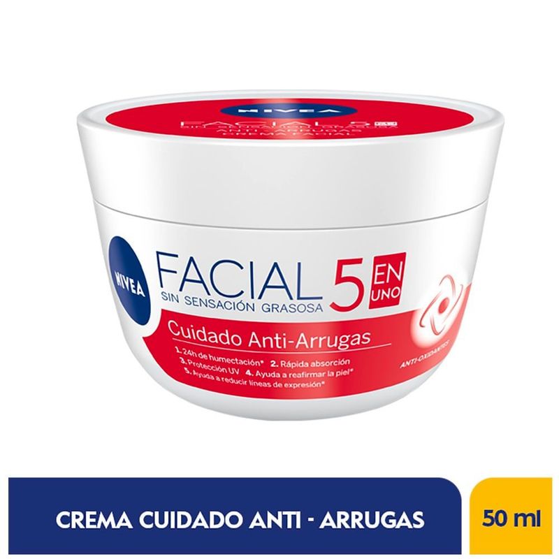 NIVEA - Crema Facial Nivea Cuidado Anti-arrugas 5 En 1 X 50ml