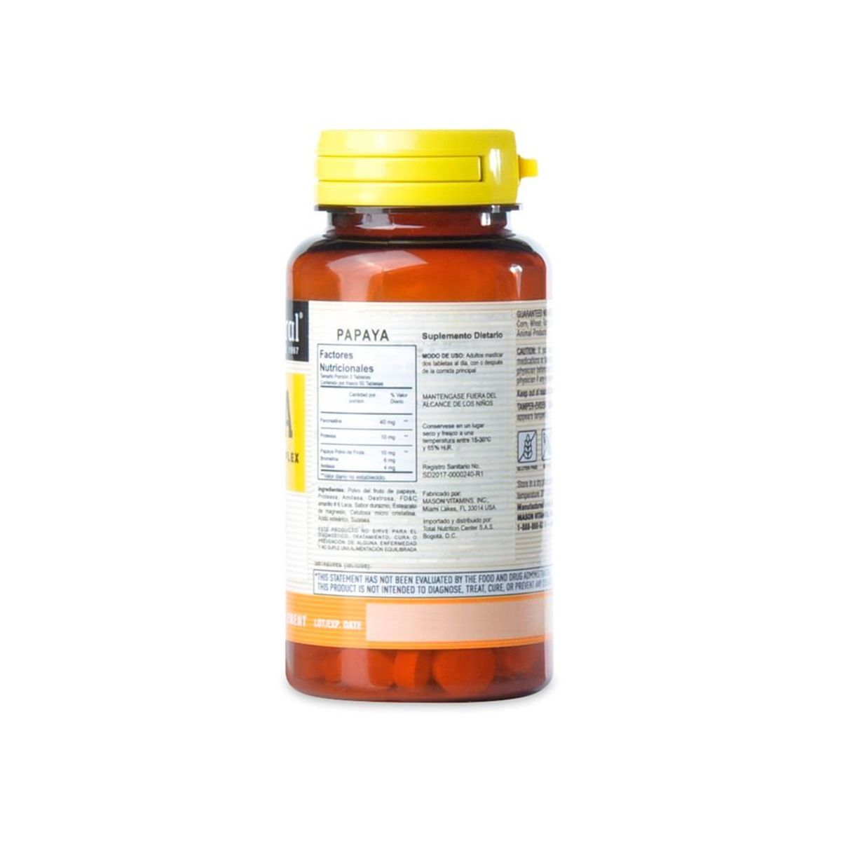 GENERICO - Chewable Papaya X 100 Tabletas