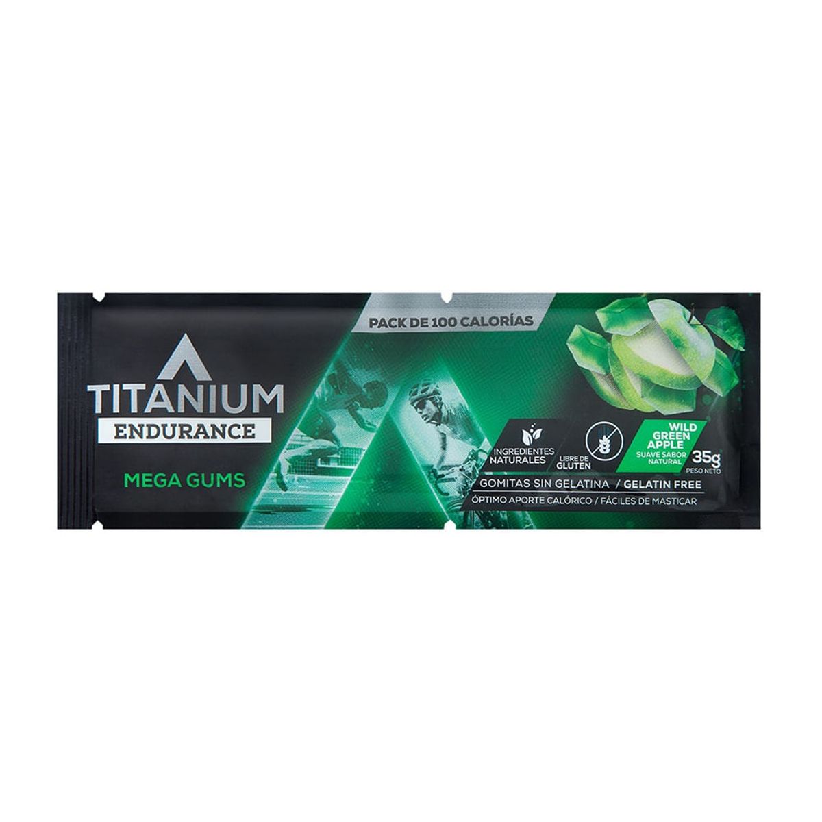 TITANIUM - Gomitas Deportivas Titanium Mega Gums Manzana X 35g