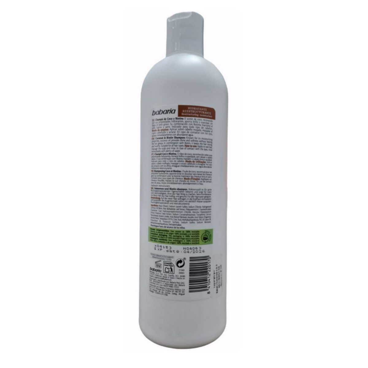 BABARIA - Shampoo Babaria Coco Y Biotina X 700ml