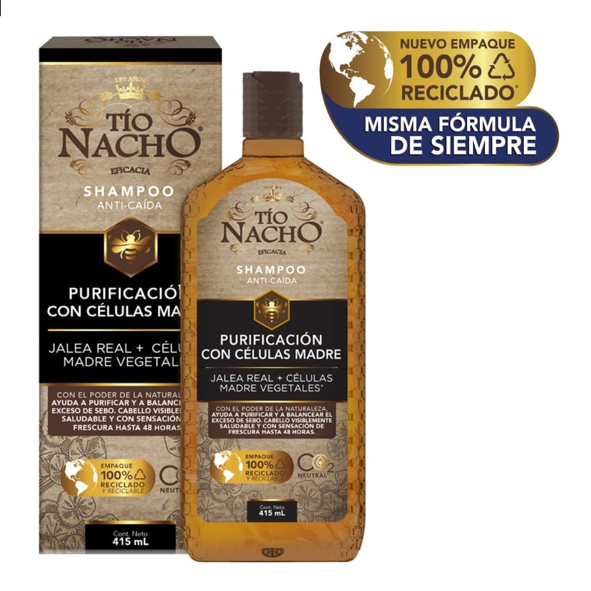 TIO NACHO - Tio Nacho Shampoo Purificación Células Madre X 415ml