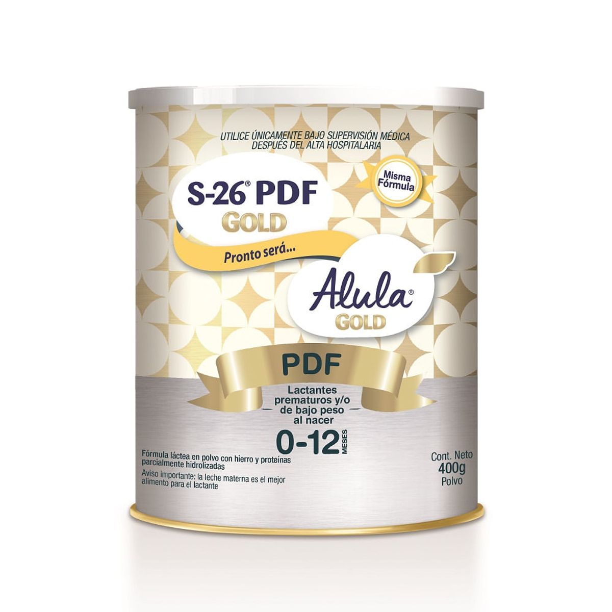 GENERICO - Formula Infantil S-26 Pdf Alula Gold Prematuros 0-12m X 400g