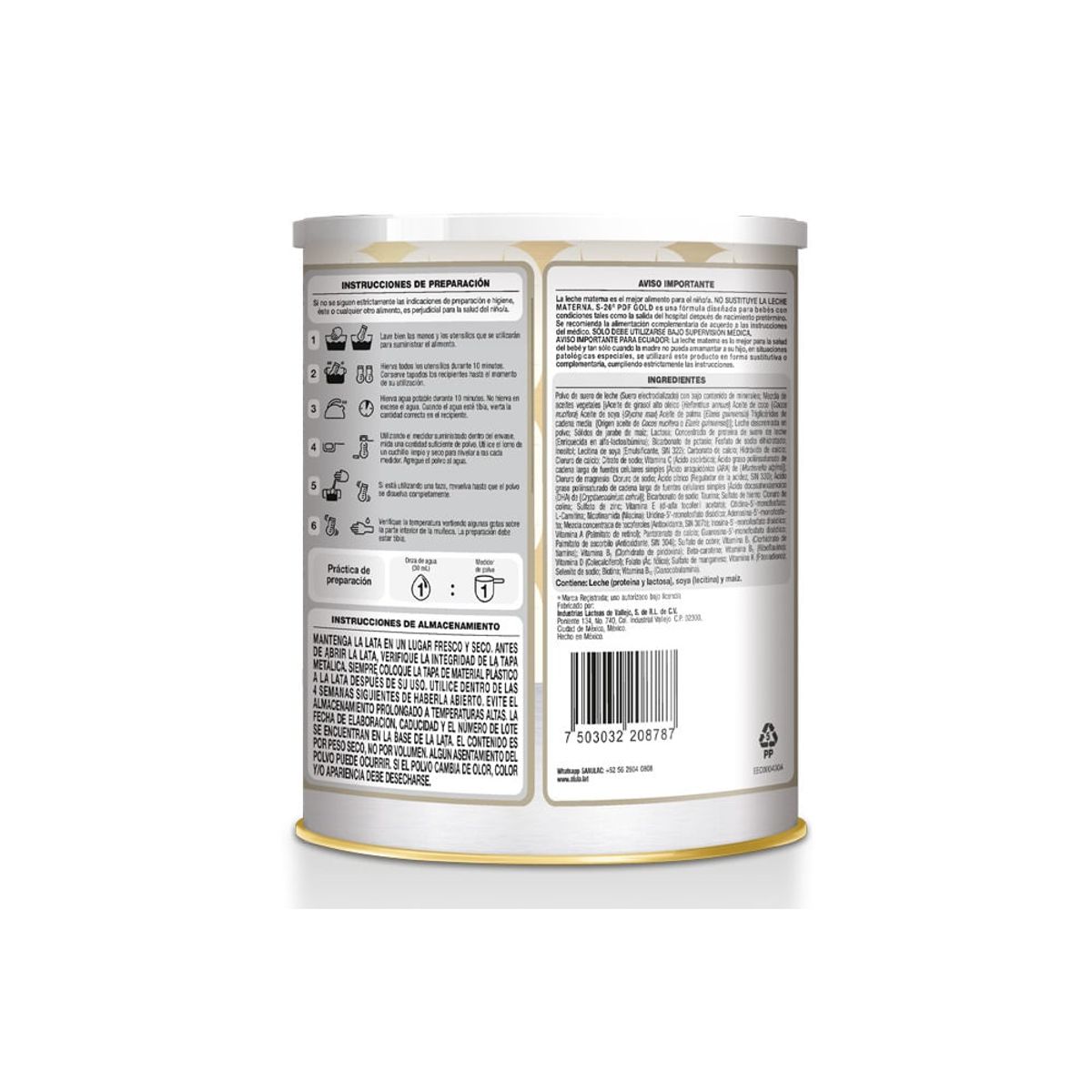 GENERICO - Formula Infantil S-26 Pdf Alula Gold Prematuros 0-12m X 400g