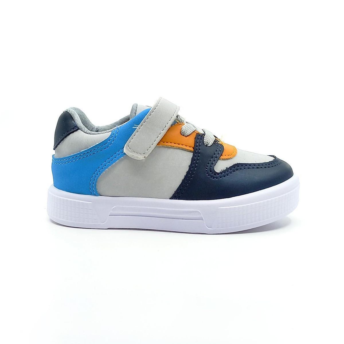 PAPOS - Casuales Niños Bruno Gris y Naranja - Zapatillas Niños PAPOS - Gris