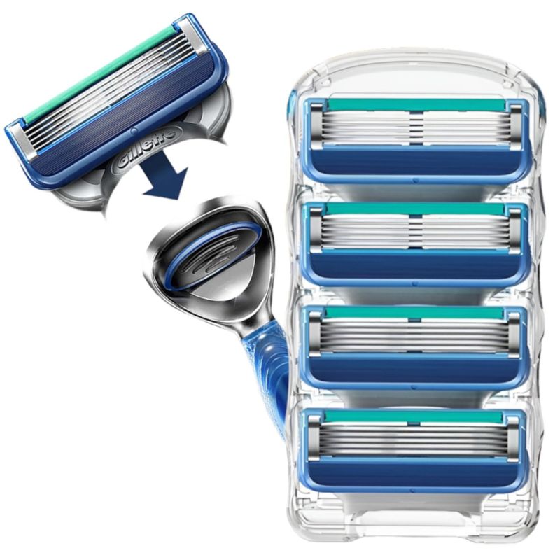 GILLETTE - 4 Cartuchos Gillette 5 Proglide repuestos originales