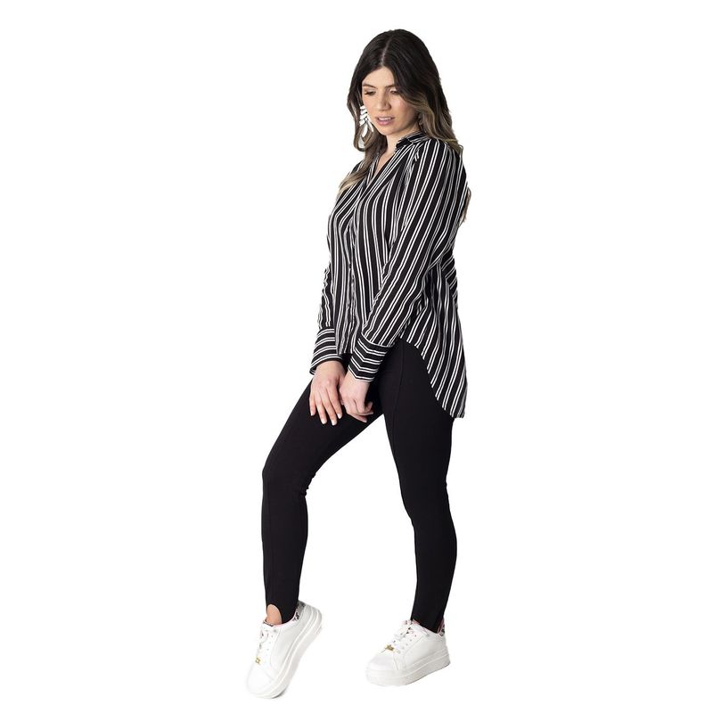 FREYDA - Blusa Mujer Moda Rayas Verticales Camisera Freyda
