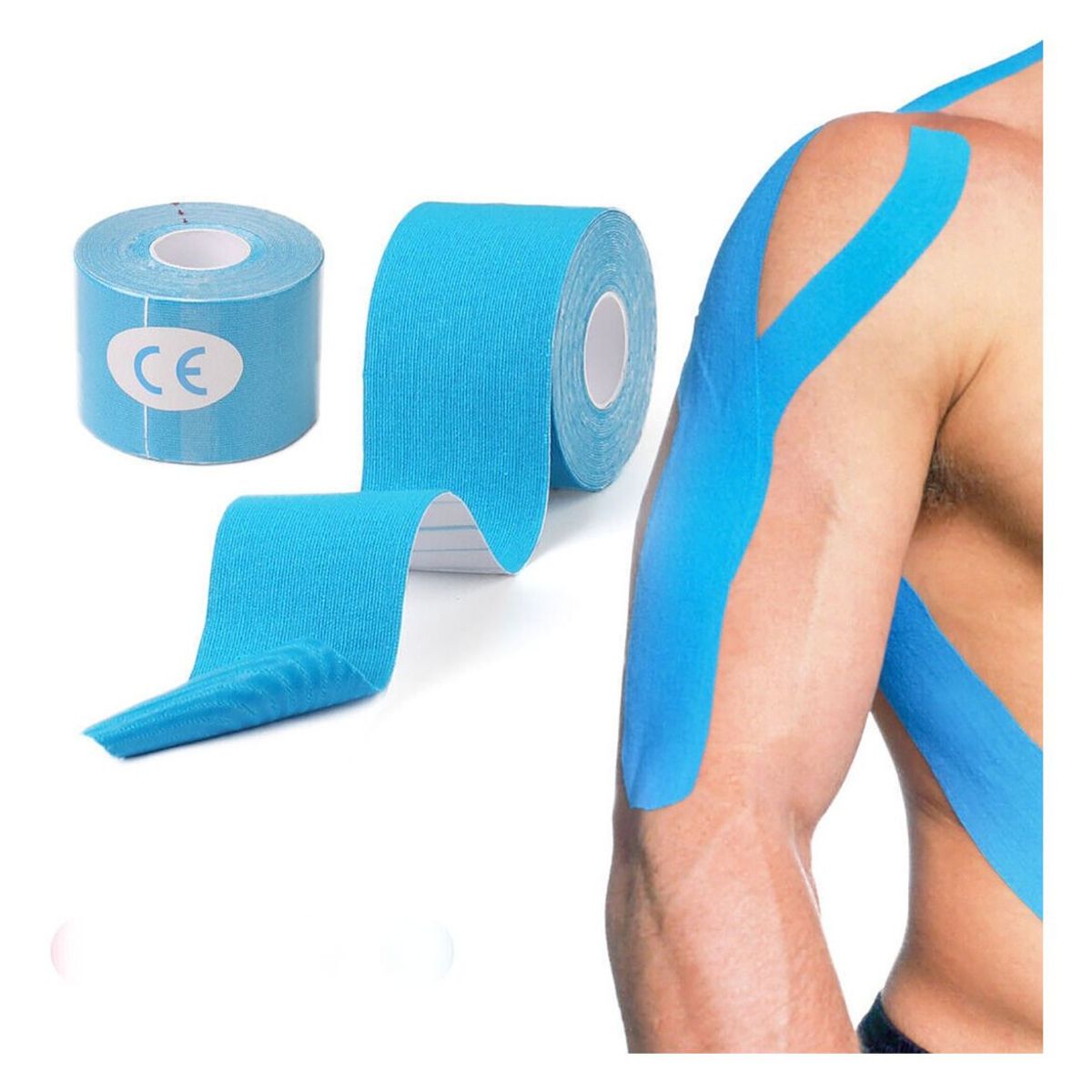 GENERICO - Cinta Kinesiologica Terapeutica Tratamiento Lesiones 5 Mts