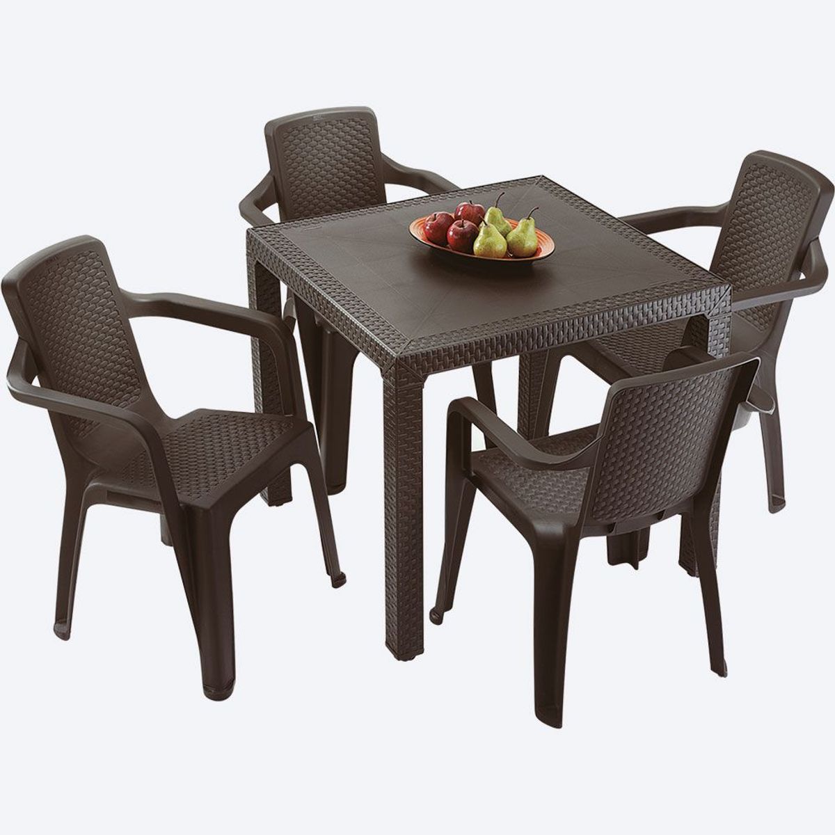 RIMAX - Comedor Eterna RIMAX (1 Mesa + 4 Sillas Con Brazos WENGUE)