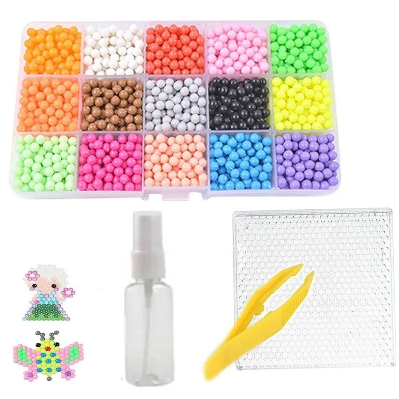 GENERICO - Bolsa Aqua Beads Perlas Magicas Hama Beads Agua Verde Oscuro