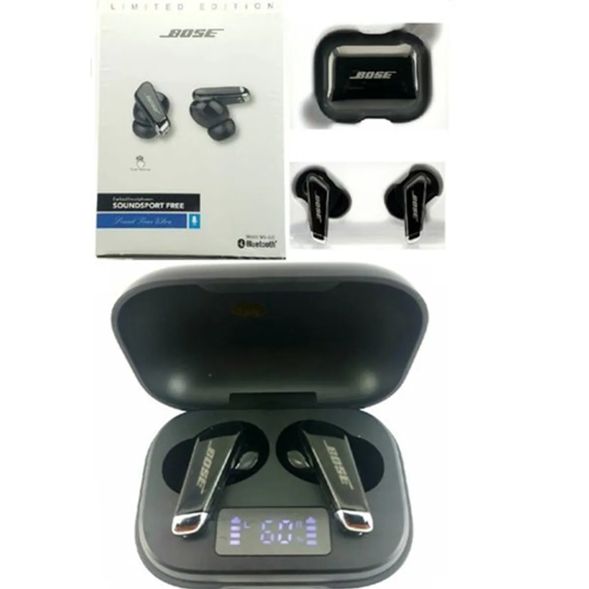 GENERICO - Audifonos Auriculares Bluetooth LED  MG-S20 - Negro