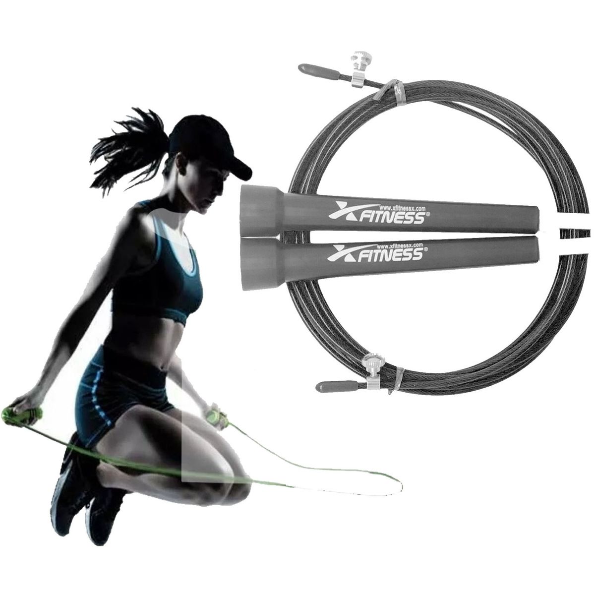 GENERICO - Lazo Profesional Cuerda Xfitness Super Alta Velocidad Guaya