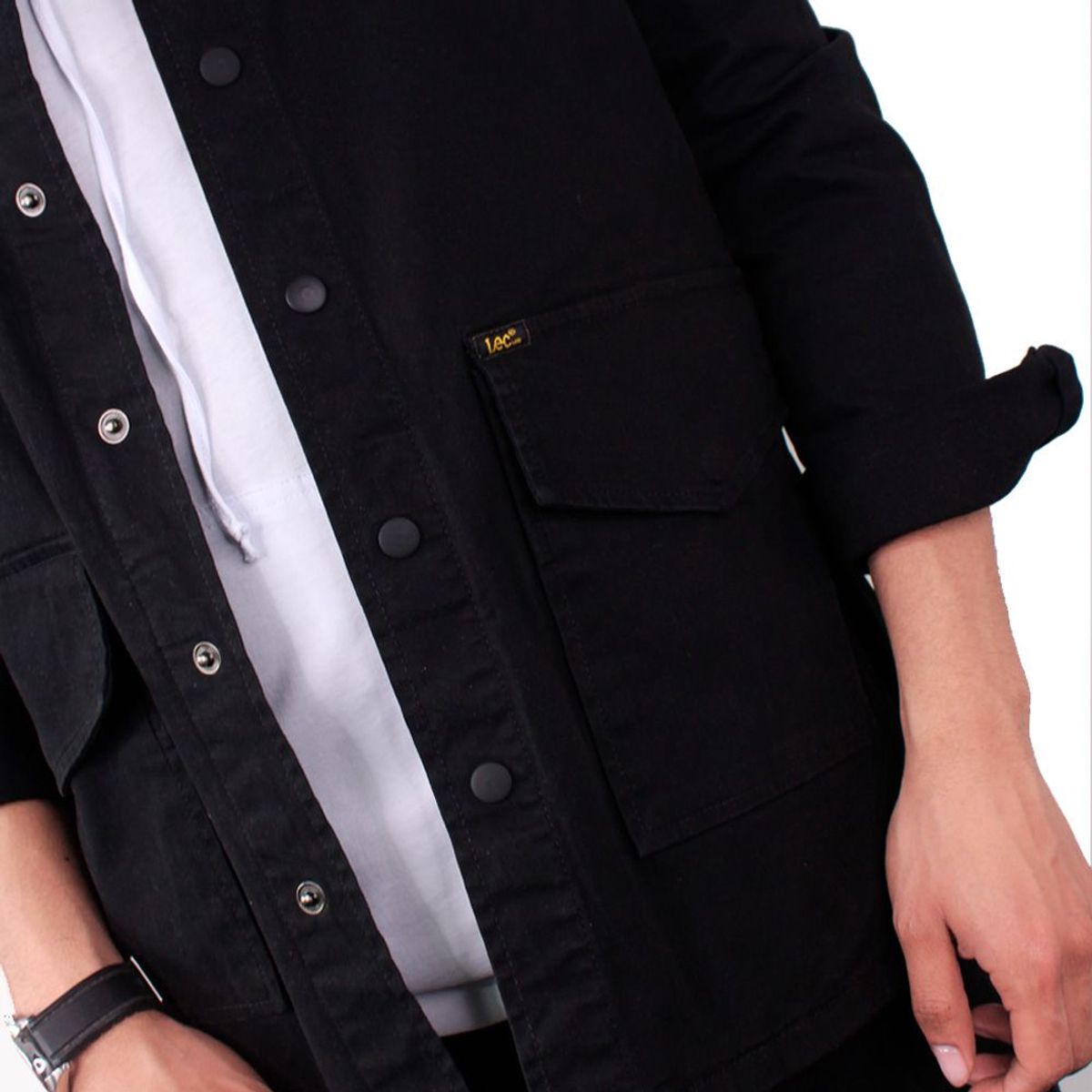 LEC LEE - Chaqueta Casual Hombre Lec Lee Negro