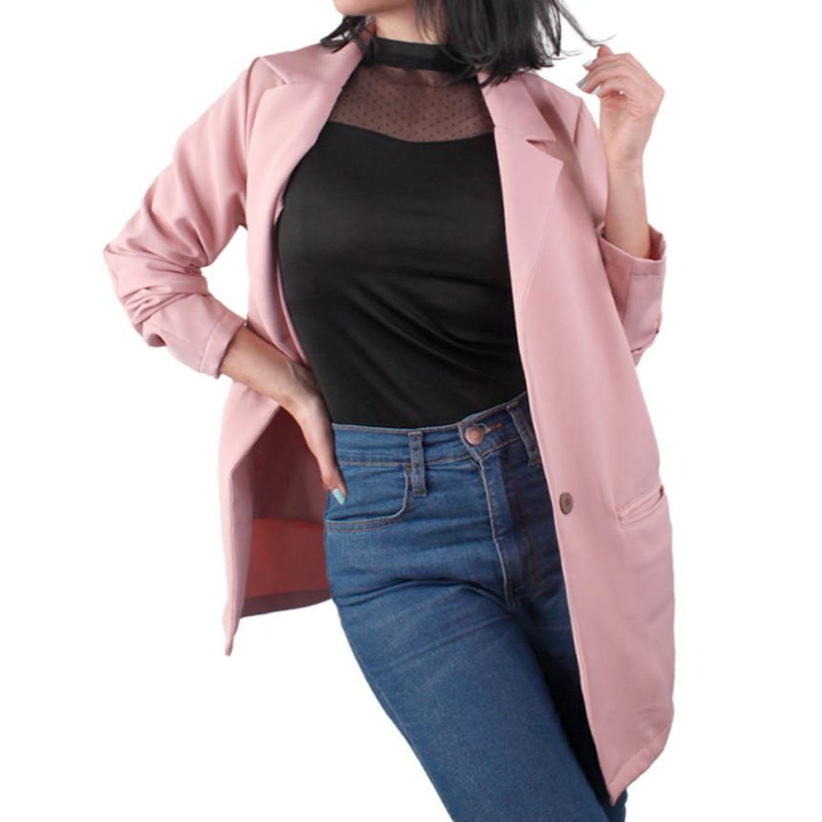 LEC LEE - Chaqueta Liviana Mujer Lec Lee Palo Rosa