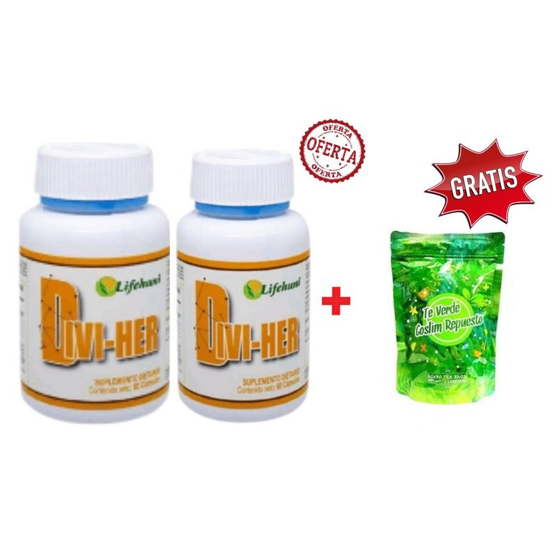 LIFEHUNI - Promoción Divi-Her Suplementos Dietarios X2 Te Verde Goslim Repuesto