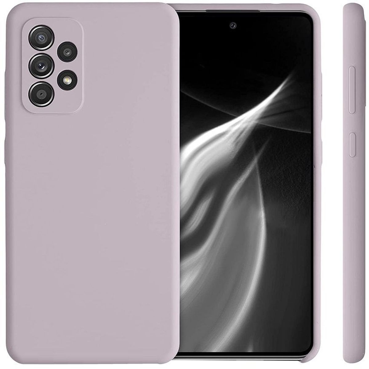 GENERICO - Silicon case protector cámara color lila + cerámico samsung a52