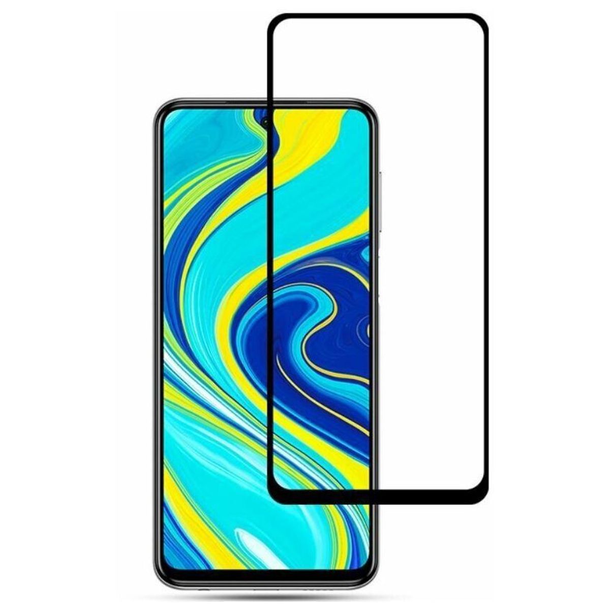 GENERICO - Vidrio templado 21d completo para xiaomi redmi note 9s