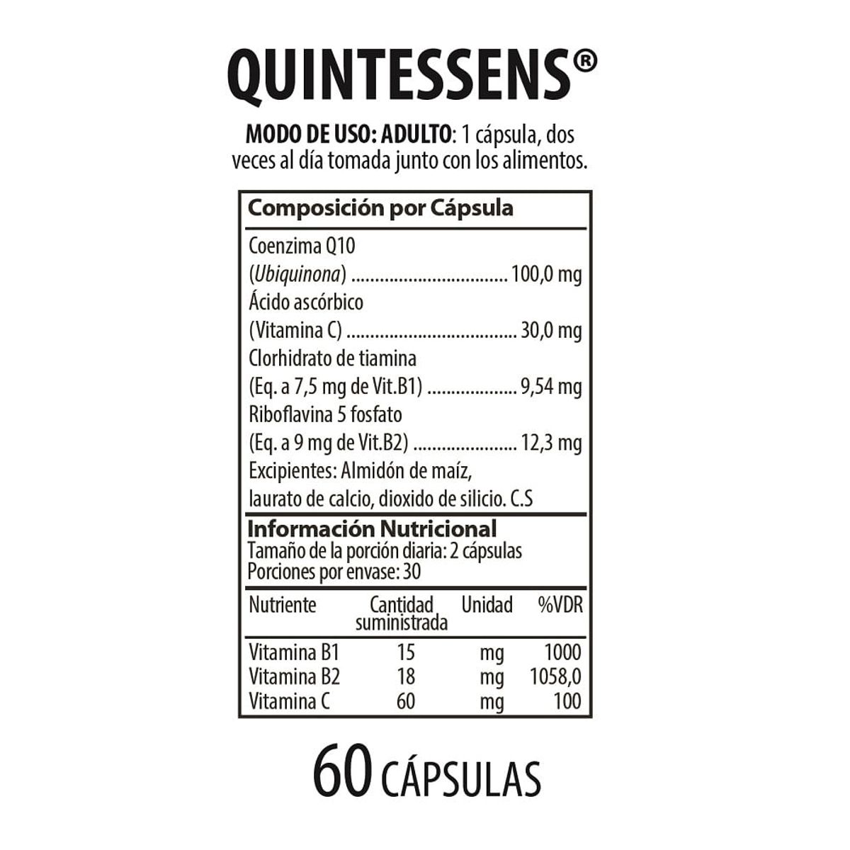 GENERICO - Quintessens Nutrabiotics X 60 Capsulas