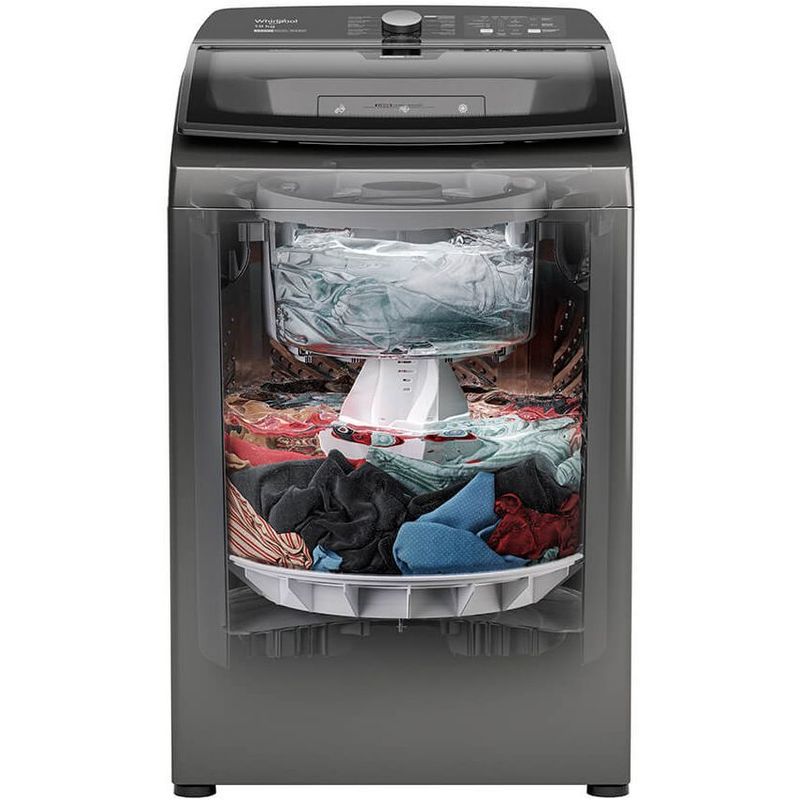 WHIRLPOOL - Lavadora whirlpool carga superior 18 kg xpert dual wash gris