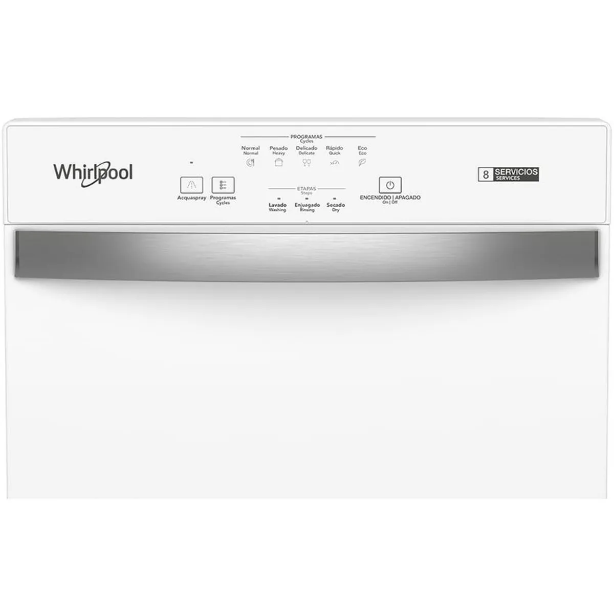 WHIRLPOOL - Lavavajillas whirlpool 8 servicios compacto  wdf305pcmw