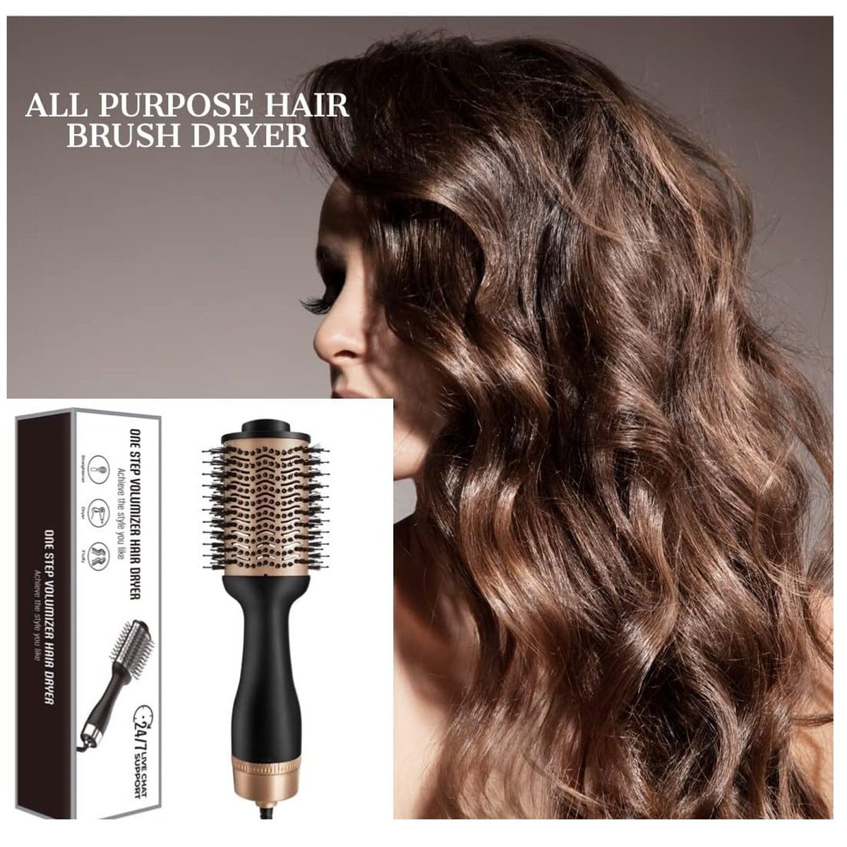 ONE PIXEL - Cepillo Secador Keratin 3D Pro PP-6360 Alisador ONE PIXEL