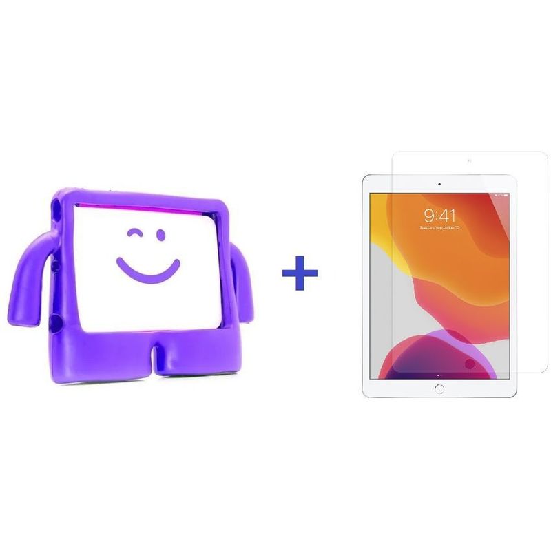 GENERICO - Estuche antigolpe ibuy para niños ipad 10.2 9 generacion 2021 + vidrio