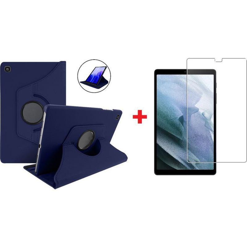 GENERICO - Estuche 360 tablet samsung tab a7 lite 2021 t220 t225 azul + vidrio