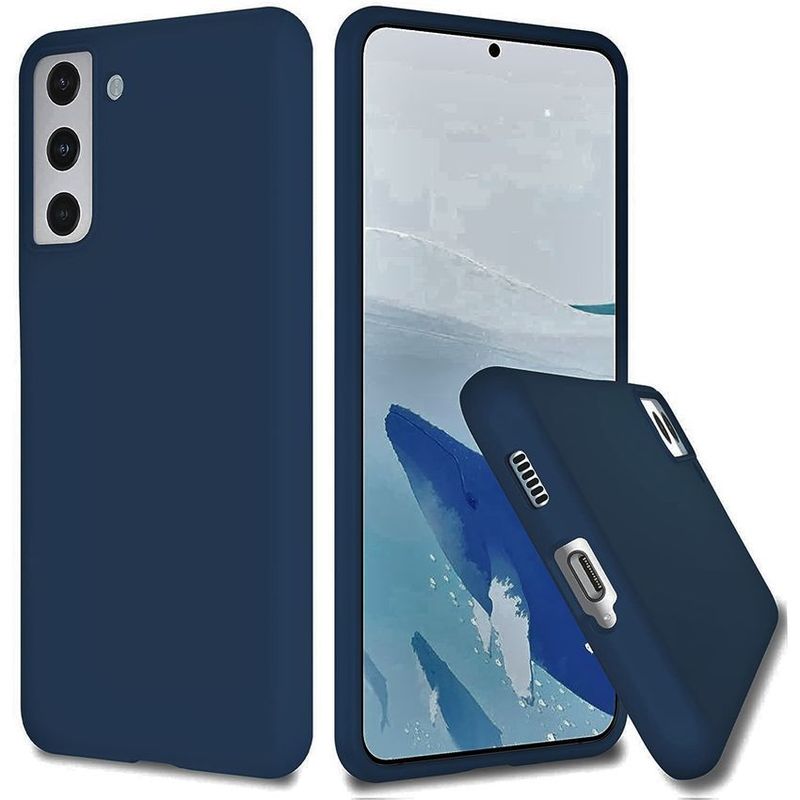 GENERICO - Silicone case funda forro estuche para samsung s21 plus azul oscuro