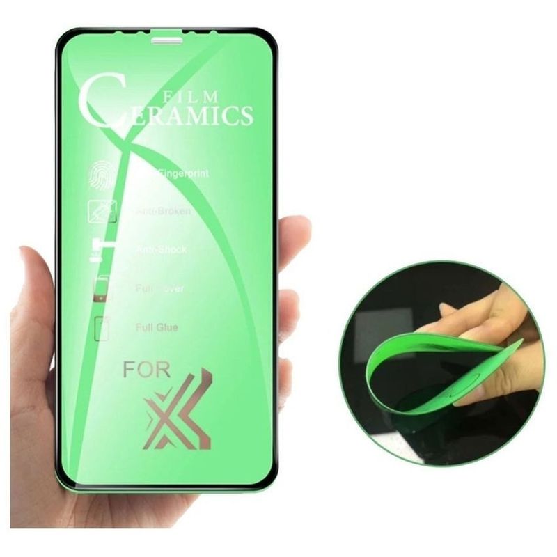 GENERICO - Protector vidrio ceramico completo para ¡Phone 12 pro 6.1" no se rompe