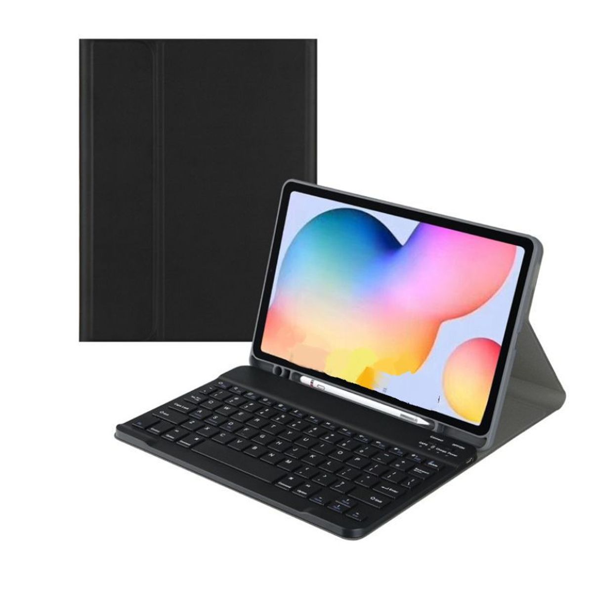 GENERICO - Forro estuche teclado samsung tab a8 10.5 x200 x205 2022 negro