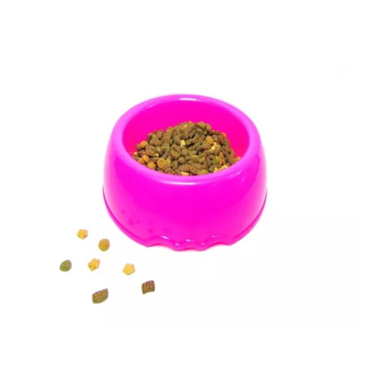 HALLY PET - Comedero Redondo Mediano D 18 cm A 5cm Rosado.