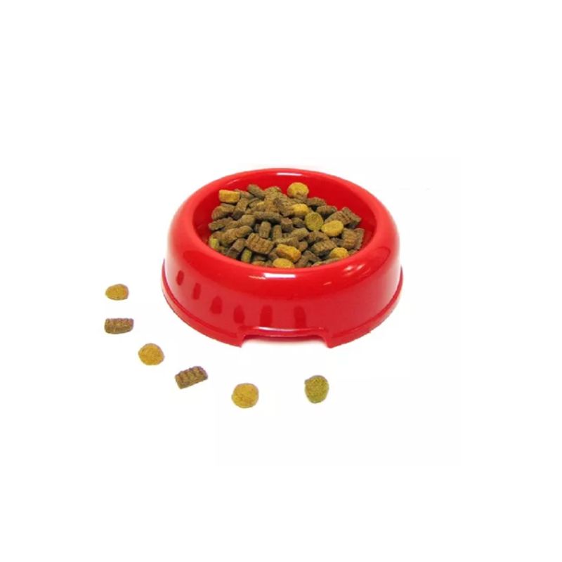 HALLY PET - Comedero Redondo Mediano D 18 cm A 5cm Rojo.