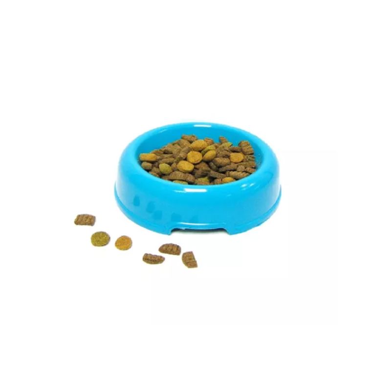 HALLY PET - Comedero Redondo Grande D 22cm  A 6cm Celeste.