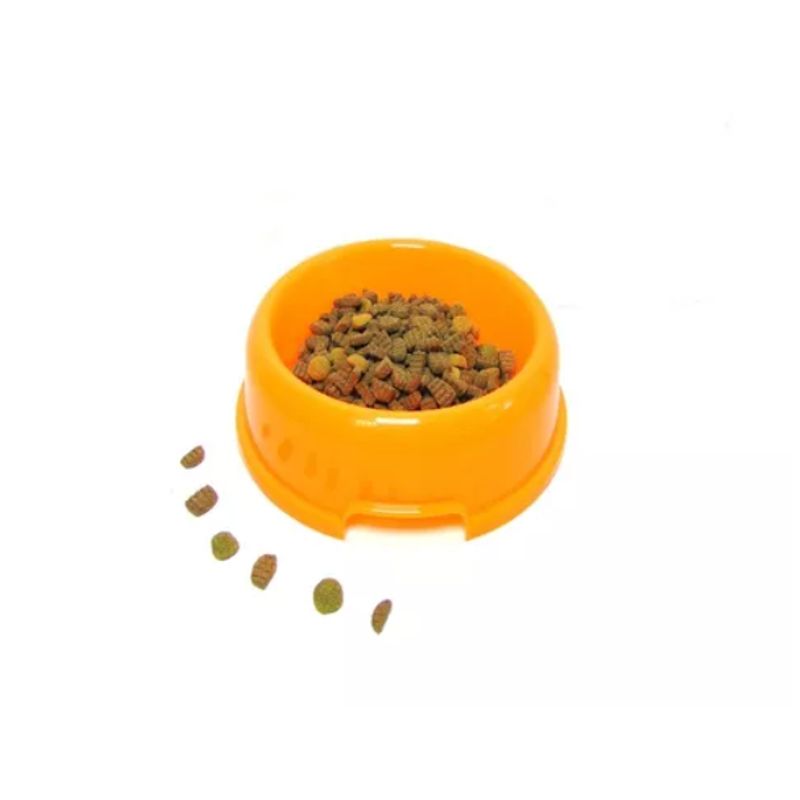 HALLY PET - Comedero Redondo Grande D 22cm  A 6cm Naranja.