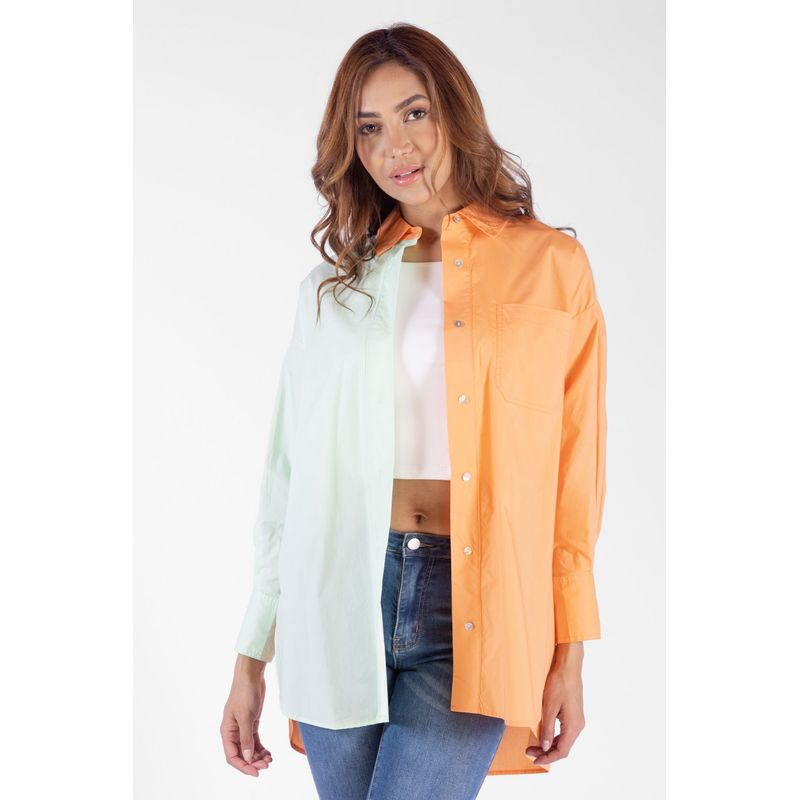 DREAMER - Camisa Overzise Doble Tono