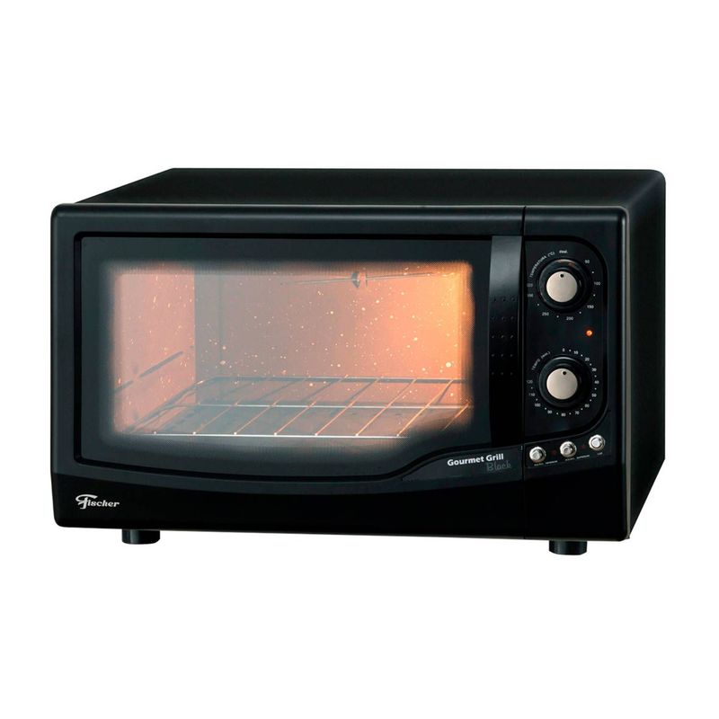 FISCHER - Horno Eléctrico Gourmet Autolimpiante de Mesa 44L Marca Fischer Negro.