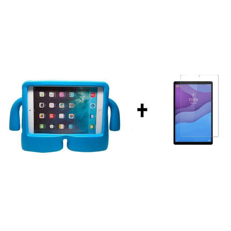 GENERICO - Estuche a prueba de golpes de niños azul  +  vidrio lenovo m10 hd x306f 10.1