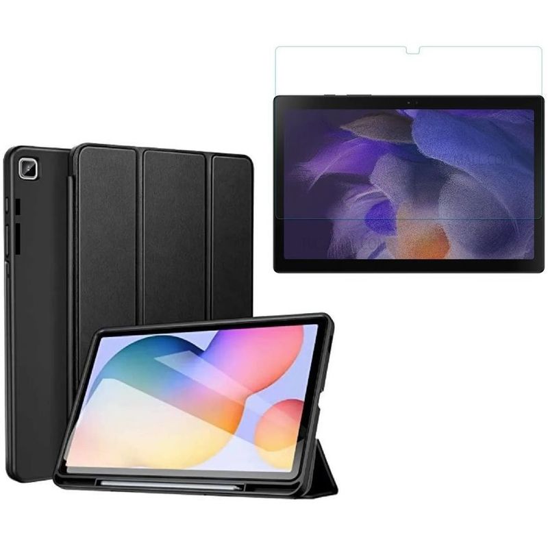 GENERICO - Estuche smart case + vidrio templado para samsung tab a8 10.5 x200 205