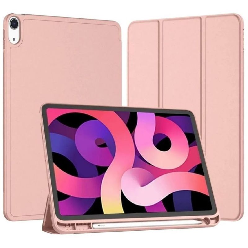 GENERICO - Smart case para ipad air 4 2020 oro rosa